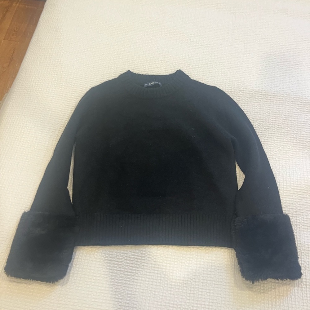 Zara Fur Cuff Sweater